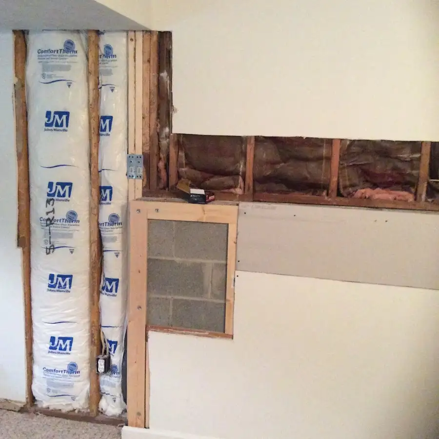 Wall insulation replacement during Contents Cleaning & Restoration in Brentwood